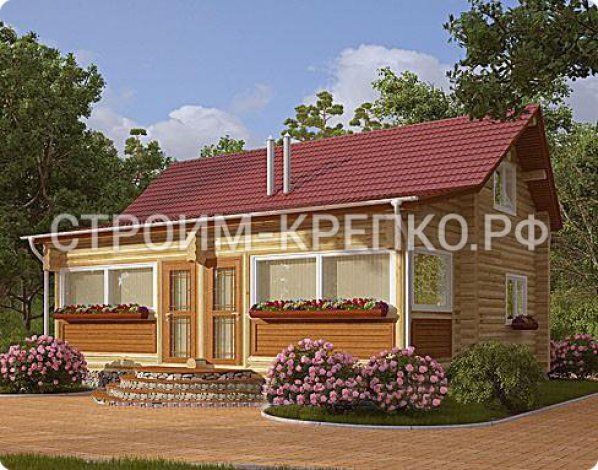 Проект брусового дома с мансардой № 226
