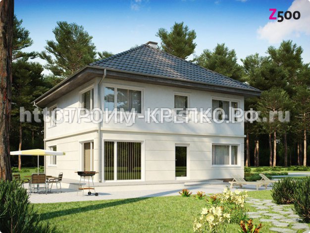 Проект загородного  газобетонного дома ZX-10