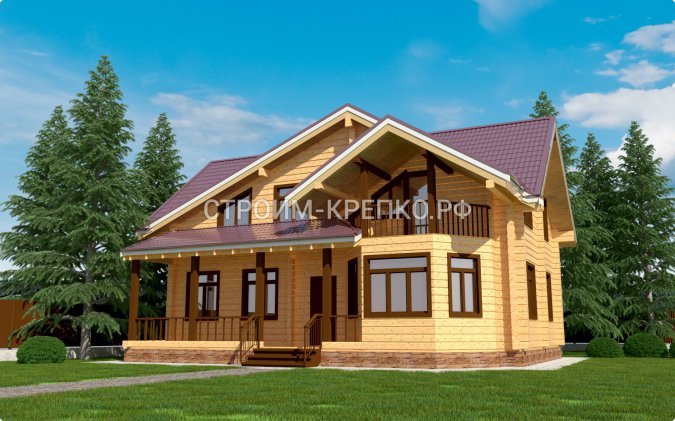 Проект брусового дома №906