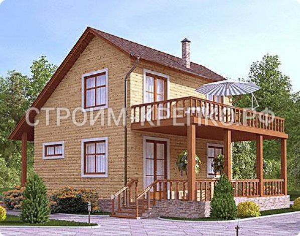 Проект каркасного двухэтажного дома №403