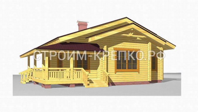 Проект брусового дома № АД-046