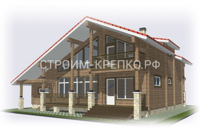 Проект брусового дома 042