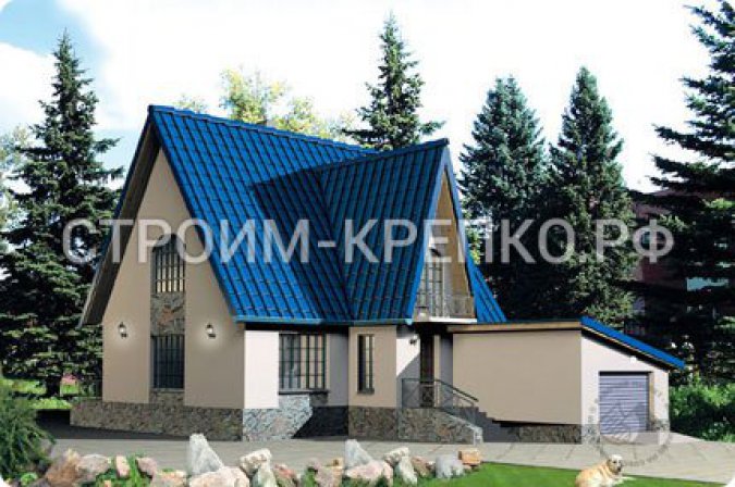 Проект газобетонного коттеджа  №2475