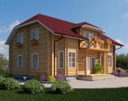 Проект дома из бруса с мансардой  №1400