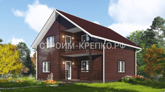 Проект каркасного коттеджа № М-97